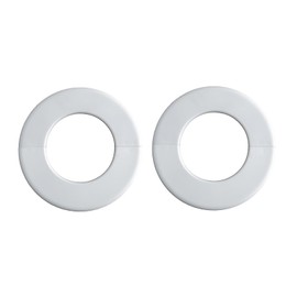 GWYAN 2 Pack Wall Split Flange ABS Round Escutcheon Plate for 3.0"/ 76mm Diameter Pipe Faucet Decoration Accessories (White)