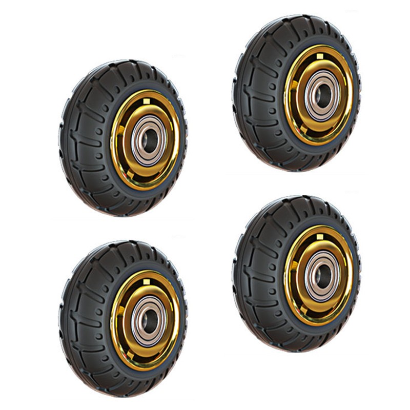 4 Pcs Trolley Wheel Rubber Silent Operation Universal Hand Pull
