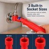 Toilet Seat Installation Wrench for Tight Spaces – Foldable 10/13/17mm
