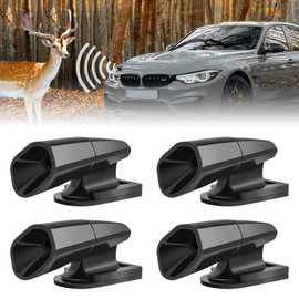 VBGURR 4Pcs Deer Whistles for Cars, Car Deer Warning Pipe, Ultrasonic Deer Whistles for Car Gadgets Vehicles, Motorcycles(Black)