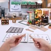 DIY Miniature House Kit,Tiny House Coffee Shop with Furniture &