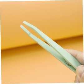 WOONEKY 12pcs Precision Tweezers Flat Head Tweezers for Crafts Diy Jewelry Making Hobby