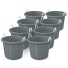 Life Story 8 Pack Open Storage Bucket, Round Plastic Container