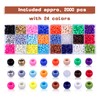 Greentime Pony Beads Bracelets Making Kit, 9mm Pony Beads Rainbow