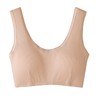 100% Cotton Soft Rakuchin Bra 2 Pieces Beige LL
