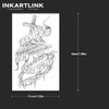 INKARTLINK Tattoo Tech, 2 Sheets Extra Large Semi Permanent Tattoo,