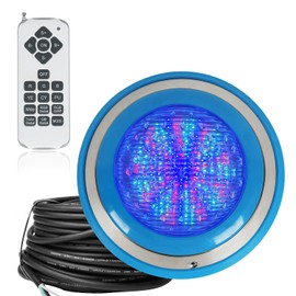 LED Pool Light for Inground Aboveground Pool, 12V 36W RGB Color Changing LED Pool Light, Waterproof Underwater Led Light with Remote Control and 50 Foot Cord, Swimming Pool Accessories, 11.8 * 3 inch