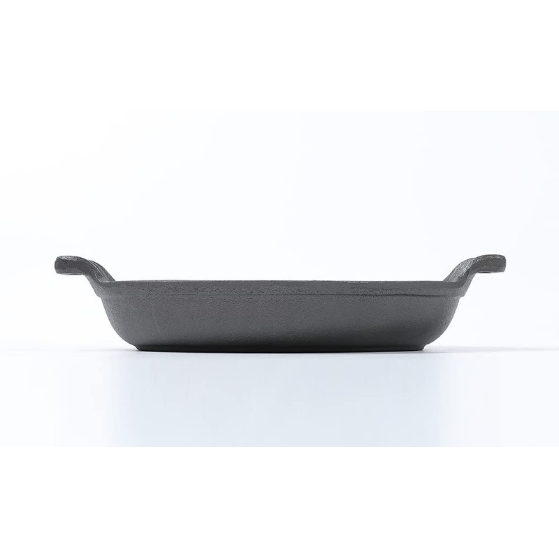 HAWOK Cast Iron Oval Serving Dish, Server with Handles, Casserole
