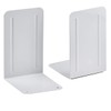 Acrimet Premium Metal Bookend (Heavy Duty) (White Color) (1 Pair