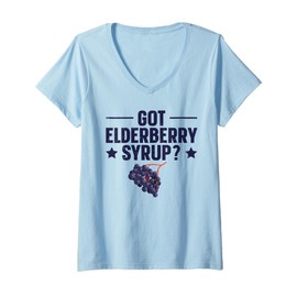 Womens Got Elderberry Syrup? - Elderberry V-Neck T-Shirt