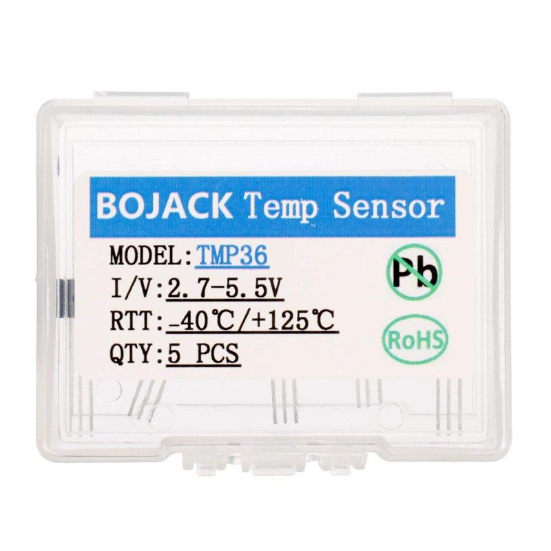 BOJACK TMP36 Temperature Sensors 3 Pin TMP36GZ High Precision Celsius