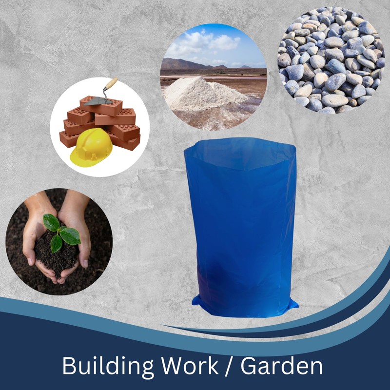14 Blue Rubble Sacks Heavy Duty Extra Strong Rubble Bags.