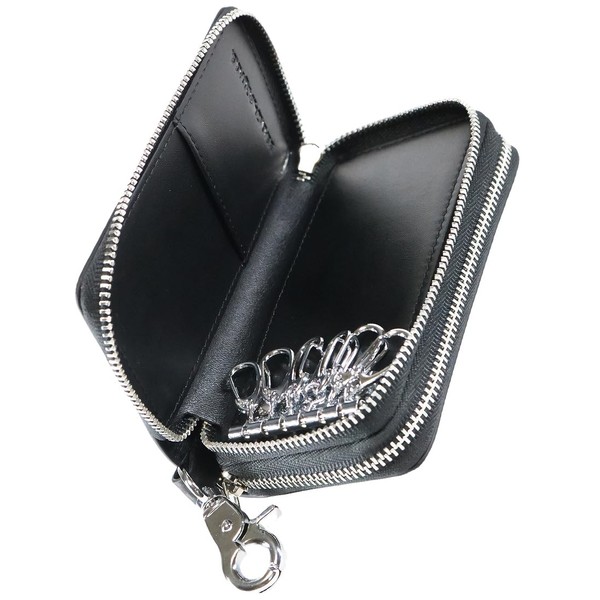 BlissLeather Premium Italian Carbon Leather Key Case, 6 Rows Coin