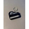 Black Micro Piano Keychain, Portable Keyboard Instrument Keychain, Mini Electronic