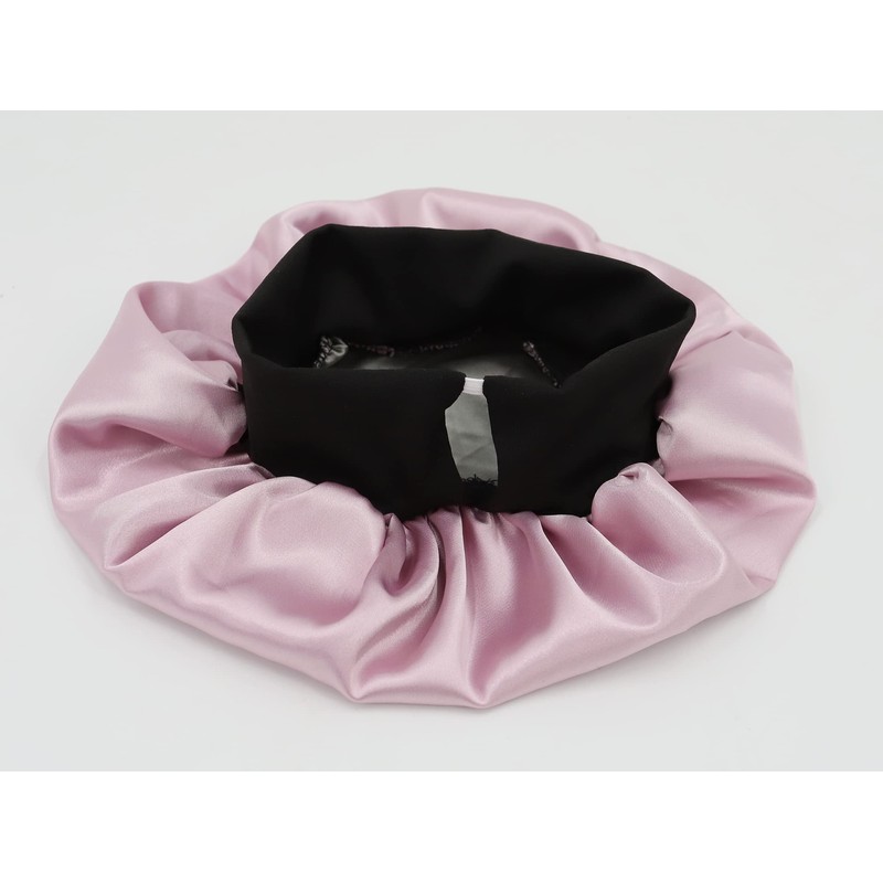 SENGTERM Kids Satin Bonnet Double Layer Wide Elastic Band Sleep