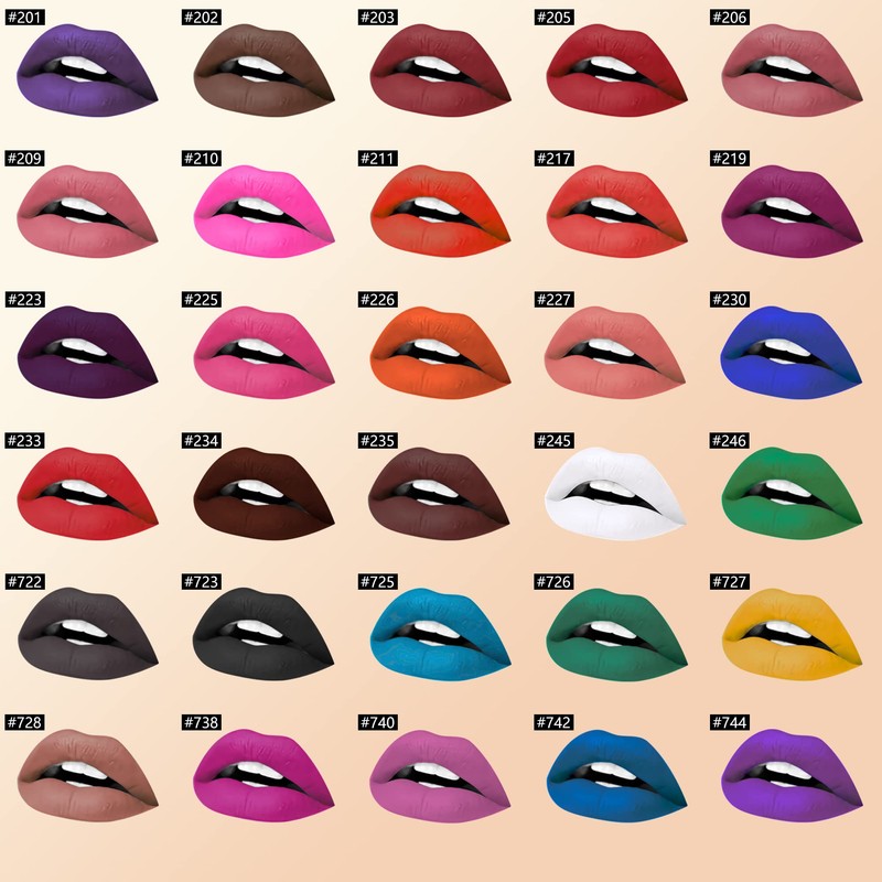 7V HOME BEAUTY Purple Matte Liquid Lipstick, Long Lasting High