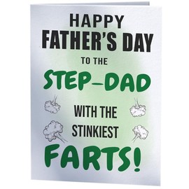 Funny Fart Joke Fathers Day Card For Step-dad