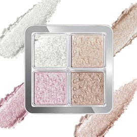 4-Color Highlighter Palette,Highlighter Makeup,Face Hig-Hlighter,Powder Hig-Hlighter,Smooth and delicate texture,Multifunctional eyeshadow palette,High color rendering index,Suitable for Everyone