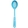 Handy Housewares 12.5" Long Handled Colorful Melamine Slotted Serving Spoon