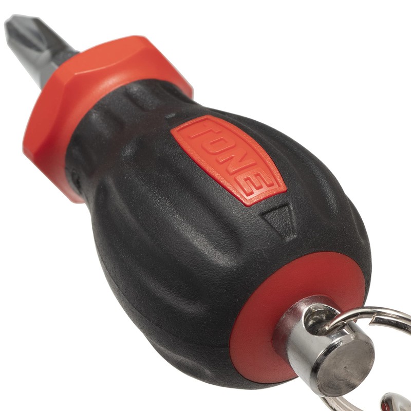 TONE G-052BR Mini Screwdriver Keychain Red