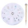 Mikinona 24pcs Nail Charms and Pendants Set Nail Piercing Tool