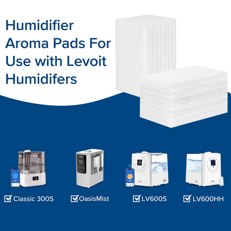 LEVOIT Aroma Pads 16 Pack, Humidifier Replacement Filters, Compatible with