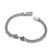 Hagkew Wolf Bracelet for Men 925 Sterling Silver Wolf Head