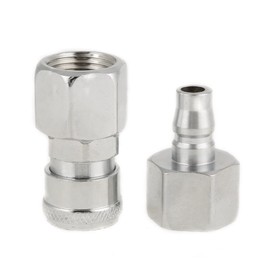 wifehelper 1/2" BSP Pneumatic Air Compressor Hose Connector Quick Coupler Plug Socket Connector Set for Air Compressor Hose Male Female 8PCS