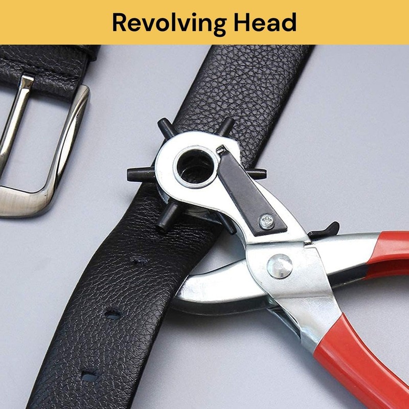 Spendeal Heavy Duty Leather Hole Punch Revolving Craft Puncher Hole