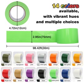 Maartla Heavy Duty Duct Tape 3 Inch X 33 Yards, 8.5 Mil Thickness, Multi Purpose Red Duct Tape, No Residue, Waterproof and Tear by Hand - for Repairs, Industrial, Professional Use