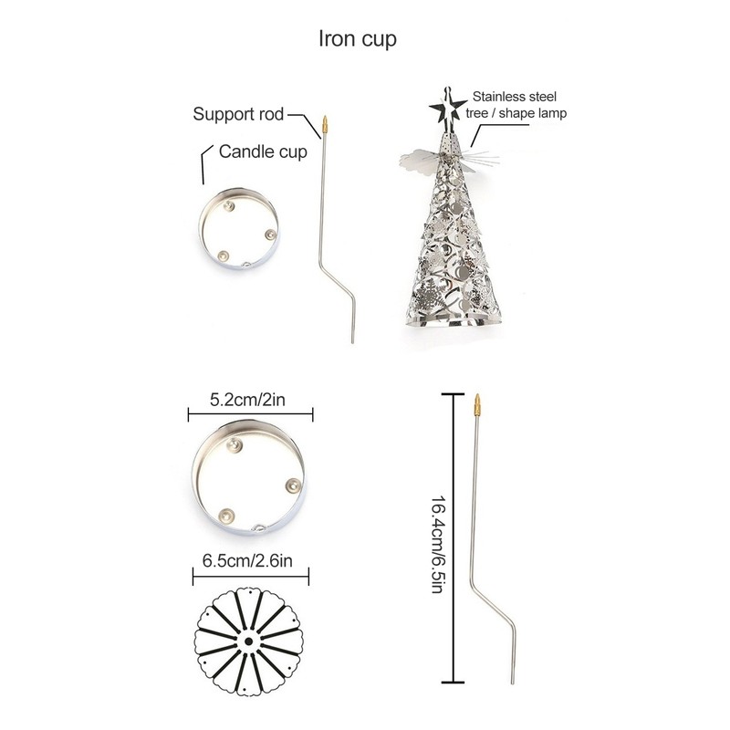 Christmas Aromatherapy Candle Hot Tree Revolving Candle Holder Walking Light