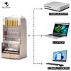 Conector Metálico Rj45, 100 Piezas, Cat 6, Conector De Crimpado,