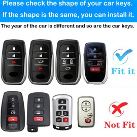 Kirsnda for Toyota Key fob Cover,case with Keychain,Tpu 360 Degree Protection Key Case compatible with 2021-2022 Venza,RAV4 Prime,Sienna,Land Cruiser,Fortuner,Mirai,Blue