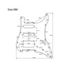 ROZILO 11 Hole Aged Pearl Strat HSS Pickguard Guitar BackPlate