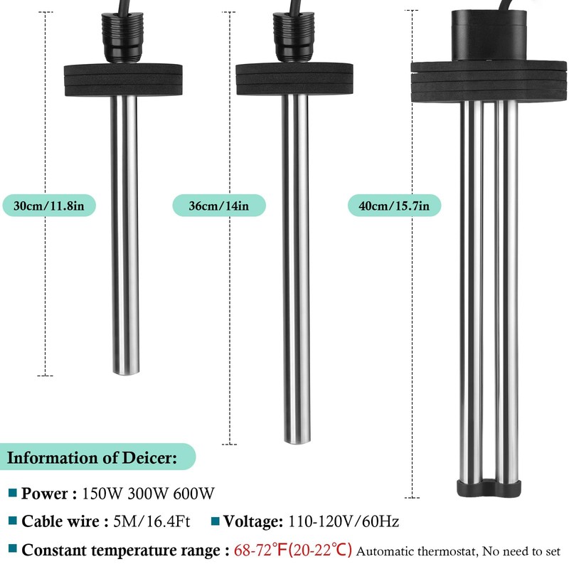 HITOP Outdoor Pond Heater - 150W 300W 600W Aquarium Heater