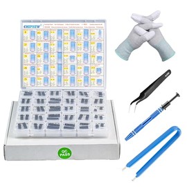 IC Kit Circuito Integrado Pro Edition 64 en 1 Componente Electrónico IC : Logic Gates Chip 74HCxx+CD40xx, 555Timers, LM358 op amp, ULN2003 Transistores, amplificador IC LM386 ESD Package