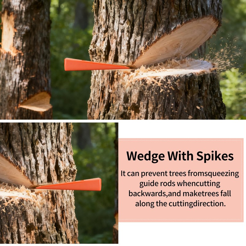Skyward 6-Pack Orange Spiked Logging Wedges, ABS Plastic (8")