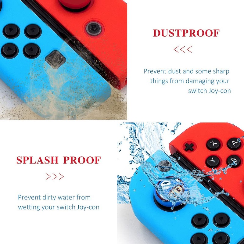 Peziang Switch Controller Skin, Anti-Slip Silicone Grips Covers Soft Ultra-Thin