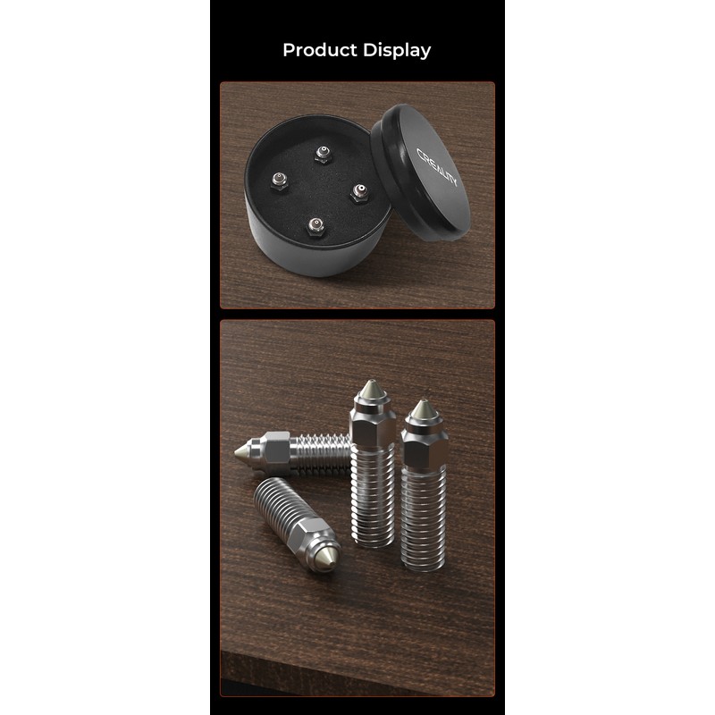 Creality K1 Max High Flow Nozzle Kit 4PCS Bimetallic Material