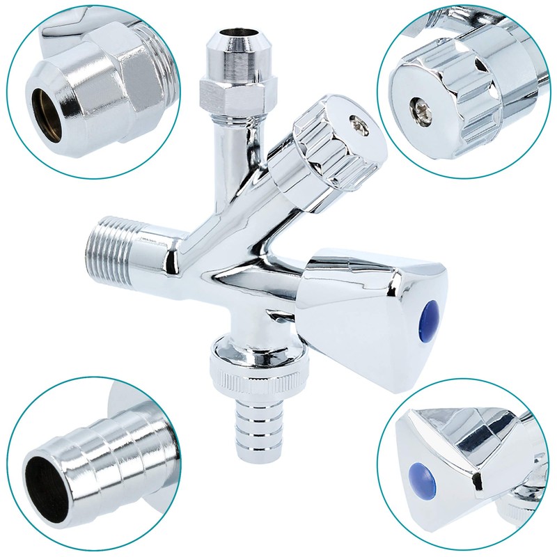Combination Angle Valve for Dishwasher DN15 1/2 Inch Chrome Tap