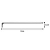 TONE BSB-03S Short Ball Point L-Shaped Wrench Under The Neck