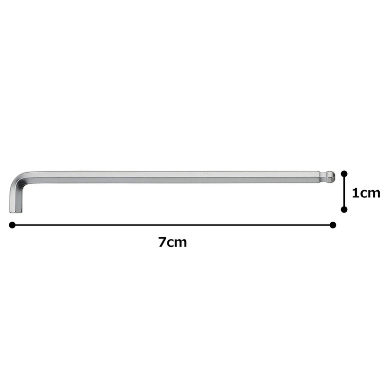 TONE BSB-03S Short Ball Point L-Shaped Wrench Under The Neck