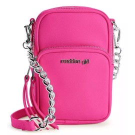 MADDEN GIRL BRIGHT PINK CROSSBODY BAG