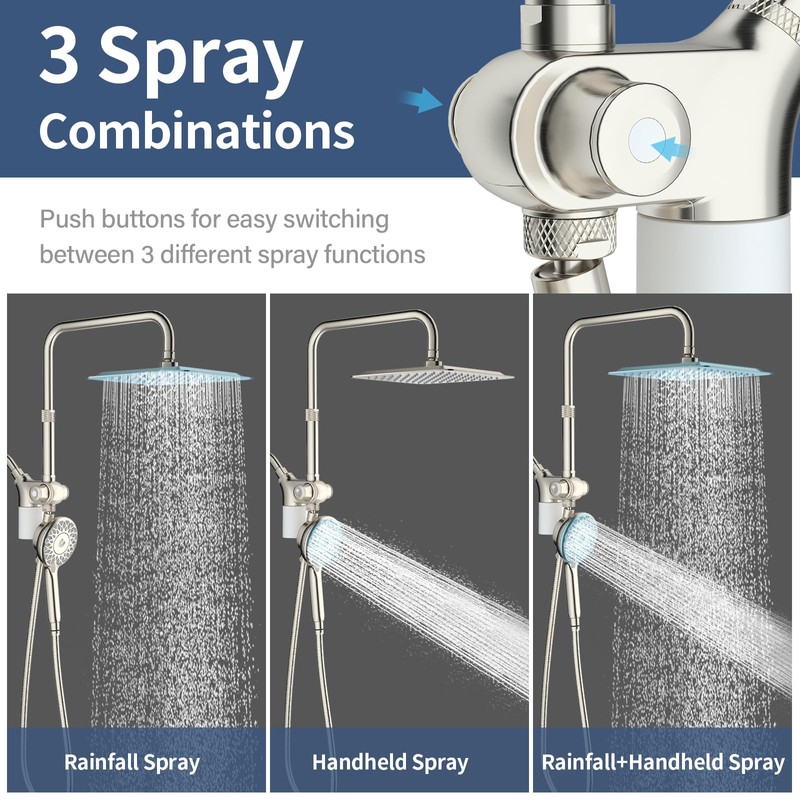 KAIYING Dual Shower Heads with Handheld Spray Combo, Magnetic Filtered