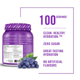 BioSteel Sports BioSteel Hydration Mix, Great Tasting Hydration with Zero Sugar, and No Artificial Flavours or Preservatives, Grape Flavour, 100 Servings per Tub