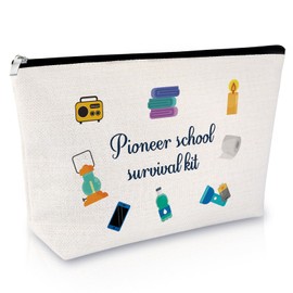 Pioneer Gift Makeup Bag for Women JW Gift Pioneer Gift for Pioneers Pioneer Student Gift Pioneer Day Gift for Her Zipper Travel Cosmetic Pouch Funny Birthday Christmas Gift Canvas Toiletry Bag