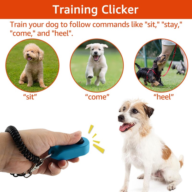 3Pack Set - Dog Clicker for Training, Retractable Target Stick,