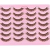 Brown Lashes False Eyelashes Natural Lashes Strips Short Eyelash Wispy