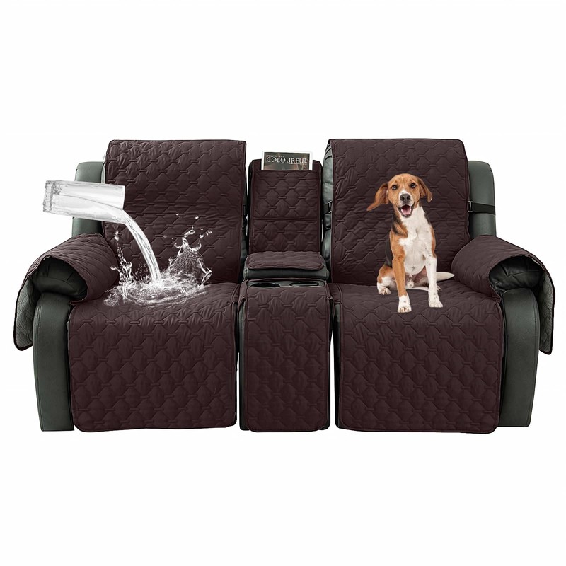 Loveseat Recliner Cover with Center Console, 100% Waterproof Pet Cover