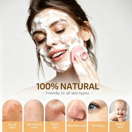 Limpiador facial, cepillo de silicona para mujeres y hombres, cepillo de limpieza facial manual de silicona, adecuado para todo tipo de piel, cepillo 